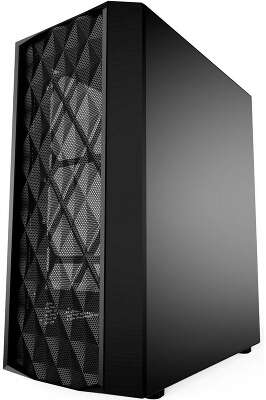 Powercase CMDM-L1 Корпус Diamond Mesh LED, Tempered Glass, 1x 120mm 5-color fan, чёрный, ATX  (CMDM-L1)