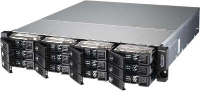 Сетевое хранилище QNAP TVS-1271U-RP-i7-32G 12 отсеков для HDD, стоечное исполнение, два блока питания. Четырех