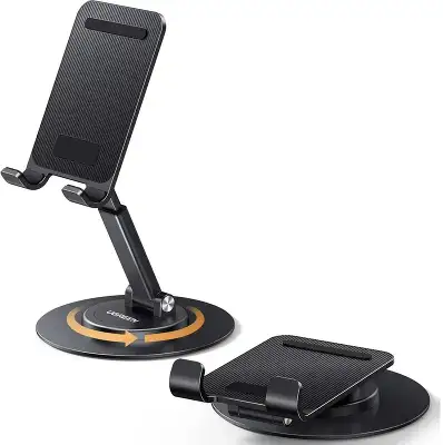 Подставка для телефона складная UGREEN LP805 (35152) Swivel&Foldable Multi-Angle Phone Stand. Цвет: черный