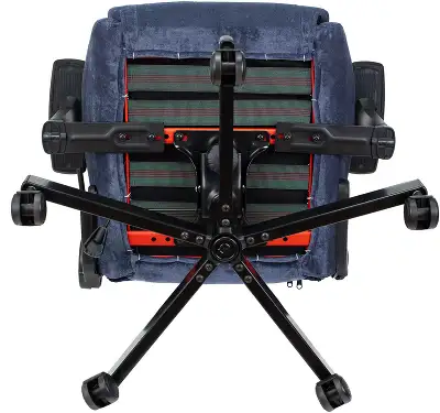 Кресло игровое Knight N1 Fabric синий Light-27 с подголов. крестов. металл