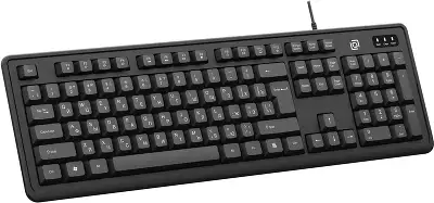 Клавиатура Оклик K175 черный USB Multimedia кабель 1.8м