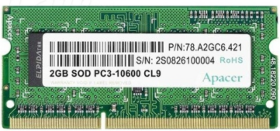 Оперативная память Apacer DDR3 4GB 1600MHz SO-DIMM (PC3-12800) CL11 1.35V (Retail) 512*8 3 years (AS04GFA60CATBGJ/DV.04G2K.KAM)