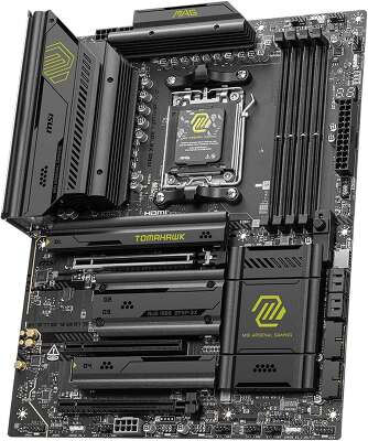 Материнская плата MSI MAG X870E TOMAHAWK WIFI X870E, AM5, 4*DDR5, 3*PCIEx16, 4*M.2, 4*TypeC, 2*USB3.2Gen2, 7*USB3.2Gen1, 8*USB2.0, 4*SATA3.0, 5G, Type-C(DP), HDMI, ATX, RTL