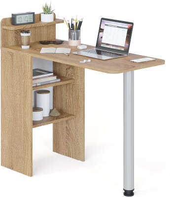 Стол для компьютера Сокол СП-19 складн. столешница ЛДСП дуб сонома каркас хром (00-00013783)