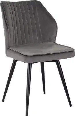 Стул для дома Бюрократ CH-K5_SP с повор.мех. т.серый Holland 18 металл черный на ножках (CH-K5_1/SP/HL18)