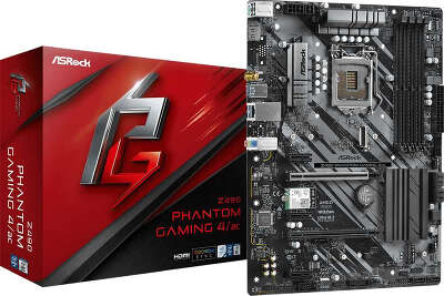 Материнская плата ATX LGA1200 ASRock Z490 PHANTOM GAMING 4/AC
