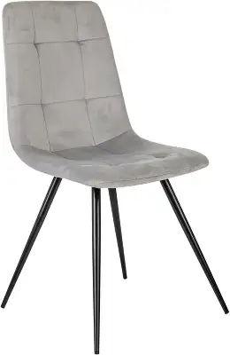 Стул для дома Бюрократ CH-K1_4 комплект 4шт св.серый Holland 09 металл черный на ножках (CH-K1_1/HL09_4)