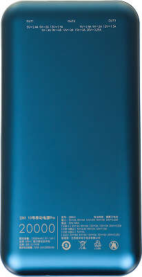 Мобильный аккумулятор ZMI QB823 20000mAh QC3.0/PD3.0 65W 3A 2xUSB-A/USB-C темно-синий (QB823 DARK BLUE)