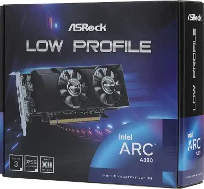Видеокарта Asrock PCI-E 4.0 A380 LP 6G INTEL ARC A380 6Gb 96bit GDDR6 2000/15500 HDMIx1 DPx1 HDCP Ret low profile