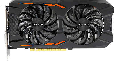 Видеокарта PCI-E NVIDIA GeForce GTX1050Ti Windforce OC 4096MB GDDR5 Gigabyte [GV-N105TWF2OC-4GD]