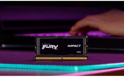 Модуль памяти DDR5 SODIMM 16Gb DDR4800 Kingston FURY Impact Black (KF548S38IB-16)