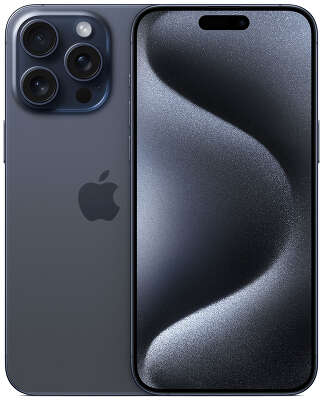 Смартфон Apple A3108 iPhone 15 Pro Max 512Gb синий титан моноблок 3G 4G 2Sim 6.7" 1290x2796 iOS 17 48Mpix 802.11 a/b/g/n/ac/ax NFC GPS GSM900/1800 Protect