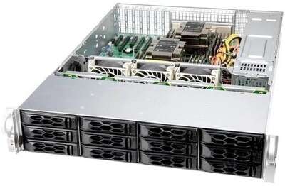 Supermicro CSE-LA25TQC-R609LP server chassis, 2U Dual and Single Intel and AMD CPUs, 7 low-profile expansion slot(s), 8 x 3.5" (tool-less) or 2.5" (screw) hot-swap SAS3/SATA drive bay, 600W/650W RPS