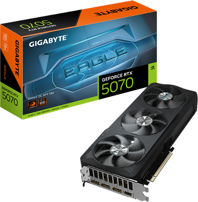 Видеокарта GIGABYTE RTX5070 EAGLE OC SFF 12G//RTX5070, HDMI*1, DP*3, 12G,D7