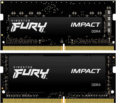 Набор памяти DDR4 SODIMM 2x16Gb DDR2666 Kingston FURY Impact (KF426S15IB1K2/32)