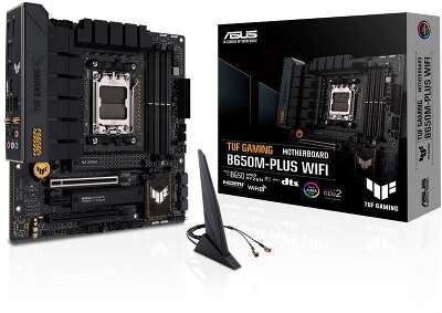 Материнская плата ASUS TUF GAMING B650M-PLUS WIFI (AM5/B650/4xDDR5/mATX/RAID/HDMI, DP) (TUF GAMING B650M-PLUS WIFI)