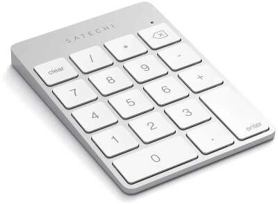 Беспроводной цифровой блок клавиатуры Satechi Aluminum Slim Keypad Numpad. Цвет серебристый.