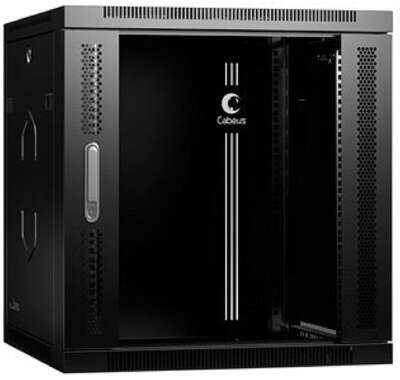 CABEUS SH-05F-12U60/60-R-BK 12U 600X600X635MM (ШХГХВ) ДВЕРЬ СТЕКЛО, ЦВЕТ ЧЕРНЫЙ (RAL 9004) 