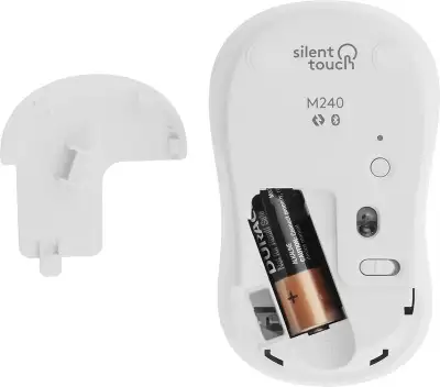 Мышь беспроводная Logitech Wireless Mouse M240 Silent, Off White USB (910-007120)