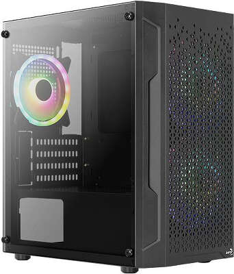 Корпус AeroCool Trinity Mini-G-BK v2, черный, mATX, Без БП (ACCS-PV32033.11)