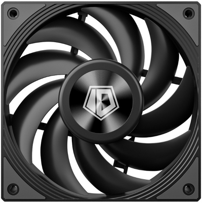 Вентилятор для корпуса ID-COOLING DF-125-K 120x120x25мм (60шт./кор, PWM, черный, 0-2150об/мин) BOX