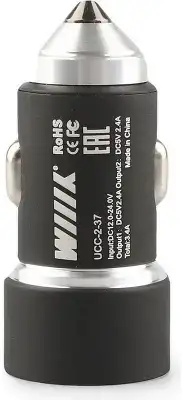 Автомобильное зар./устр. Wiiix UCC-2-37 17W 2.4A+2.4A 2xUSB универсальное черный