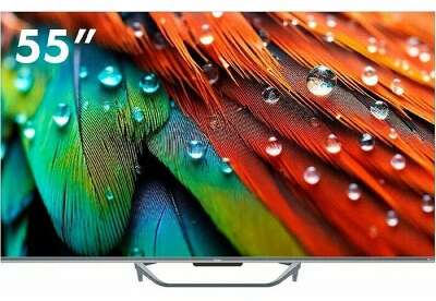 55" Телевизор HAIER Smart TV S4, QLED, 4K Ultra HD, серый, СМАРТ ТВ, Android TV [DH1VMZD01RU]