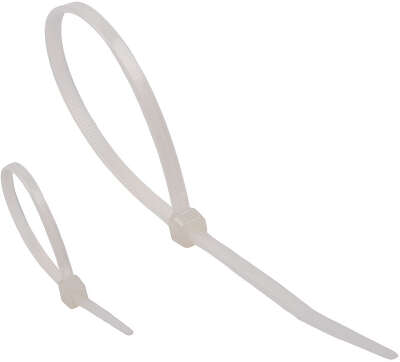 Стяжки NIKOMAX NMC-CTN400-46-SL-WT-100-K белый (нейлоновые, неоткрывающиеся, 400 мм х 4,6 мм, 100шт.) (NMC-CTN400-46-SL-WT-100-K)