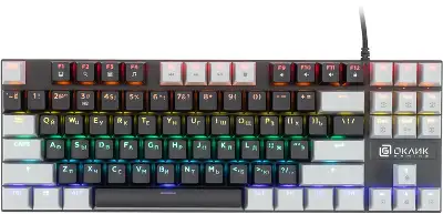 Клавиатура Оклик K600X механическая черный/серый USB Multimedia for gamer LED