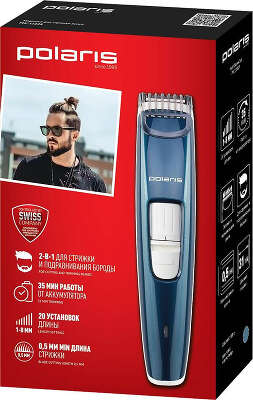 Машинка для стрижки Polaris PHC 1102R индиго (насадок в компл:1шт)