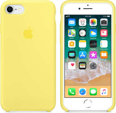 Силиконовый чехол для iPhone 7/8 Apple Silicone Case, Lemonade [MRFU2ZM/A]