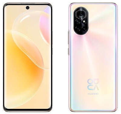 Смартфон Huawei nova 8 128Gb 8Gb пудровый розовый моноблок 3G 4G 2Sim 6.57" 1080x2340 Android 11 HMS 64Mpix 802.11 a/b/g/n/ac NFC GPS GSM900/1800 GSM1900 Protect A-GPS