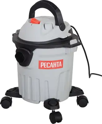Строительный пылесос Ресанта ПС-1400-15 1400Вт (уборка: сухая/влажная) серый