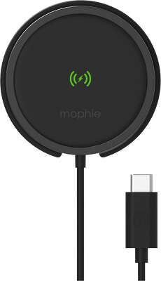 Автодержатель с беспроводной зарядкой Mophie Snap Plus Wireless Vent Mount, Black [401307636]