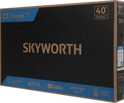 Телевизор 40" Skyworth 40E55G, FHD, HDMIx2, USBx2, WiFi, Smart TV, черный