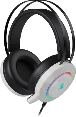 Наушники с микрофоном A4Tech Bloody G521 белый/черный 2.3м мониторные USB оголовье (G521 (WHITE))