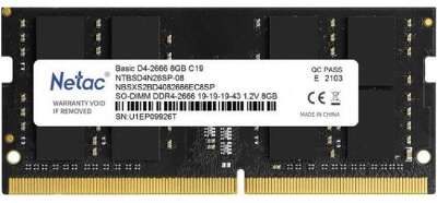 Netac SO-DIMM DDR4 8Gb PC21300 2666MHz CL19 1.2V (NTBSD4N26SP-08)