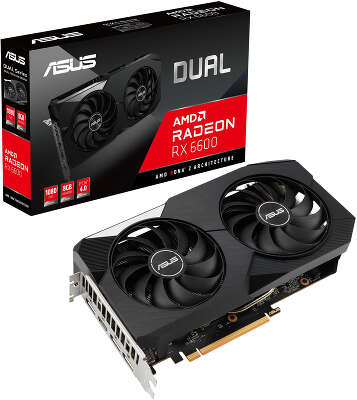 Видеокарта ASUS AMD Radeon RX 6600 8Gb DDR6 PCI-E HDMI, 3DP
