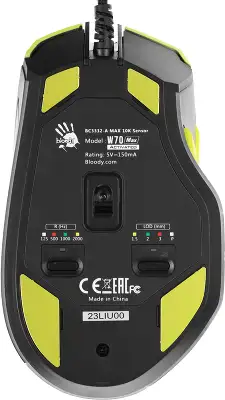 Мышь A4Tech Bloody W70 Max Punk желтый/черный оптическая 10000dpi USB 11but