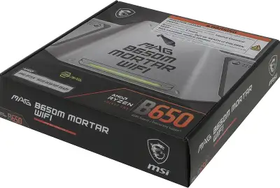 Материнская плата MSI MAG B650M MORTAR WIFI SocketAM5 AMD B650 4xDDR5 mATX AC`97 8ch(7.1) 2.5Gg RAID+VGA+HDMI+DP