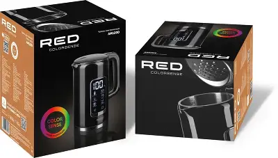 Чайник электрический Red Solution COLORSENSE AM120D 1.7л. 2000Вт черный корпус: нерж.сталь/пластик (AM120D)