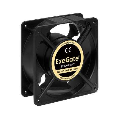 Вентилятор ExeGate EX12038BAT, 220V, 120x120x38, 2700rpm, 43 дБ, клеммы