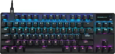 Клавиатура Steelseries Apex Pro TKL (2023) механическая черный USB for gamer LED (подставка для запястий) (64856)