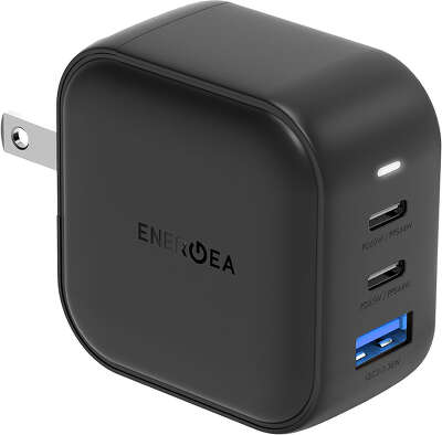 Зарядное устройство EnergEA Travelite Gan66 2xUSB-C/USB-A PD/PPS/QC3.0 66W, Black [CHR-TL-GAN66EU]