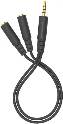 Адаптер аудио A4Tech AD-3P 2xJack 3.5 (f)/Jack 3.5 (m) 0.2м. черный