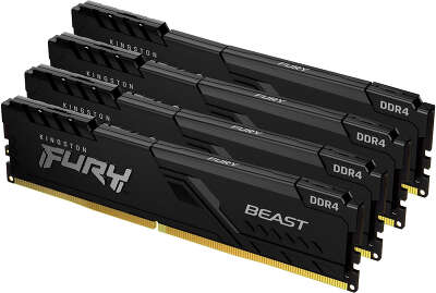 Набор памяти DDR4 DIMM 4x8Gb DDR2666 Kingston FURY Beast Black (KF426C16BBK4/32)