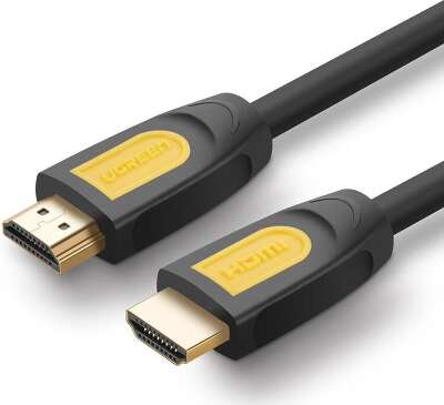 Кабель UGREEN HD101 (10167) HDMI Male To Male Round Cable. Длина: 5м. Цвет: черно-желтый