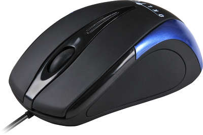 Мышь USB Oklick 235M 800 dpi, чёрная/синяя