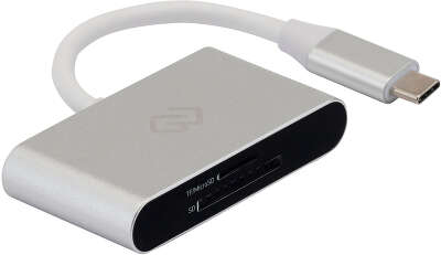 Устройство чтения карт памяти USB Type-C Digma CR-C2501-S серебристый