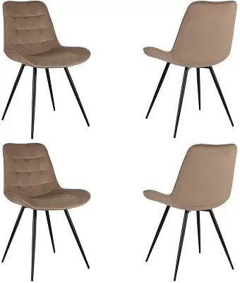 Стул для дома Бюрократ CH-K2_4 комплект 4шт св.коричневый Holland 65 металл черный на ножках (CH-K2_1/HL65_4)